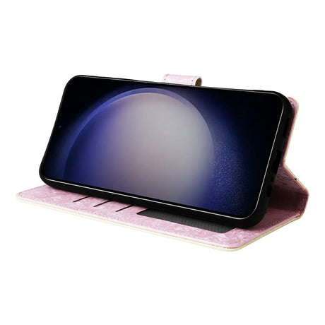 Samsung Galaxy S26 EIDERWOOD Kunstlæder Flip Cover m. Blomster - Gul Marguerit