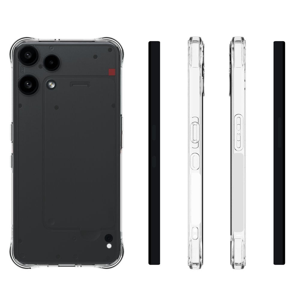 Nothing Phone (3a) Lite EIDERWOOD Fleksibelt Plast Cover m. Stødabsorberende Hjørner - Gennemsigtig