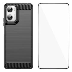 Motorola Moto G06 / G06 Power EIDERWOOD Carbon Fiber Cover inkl. Skærmbeskyttelse - Sort