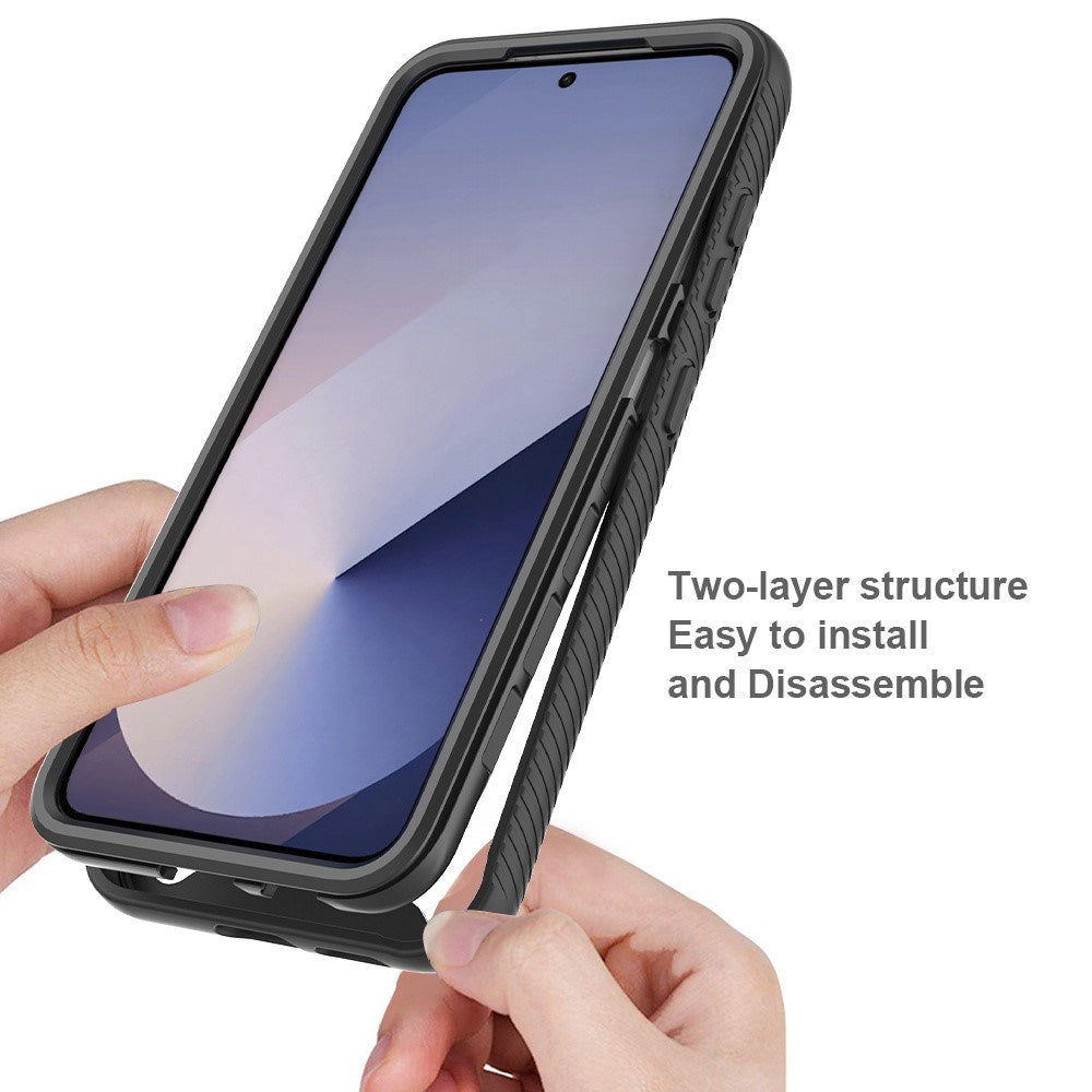 Samsung Galaxy A37 EIDERWOOD 360° Beskyttelsescover m. Skærmbeskyttelse - Gennemsigtig / Sort