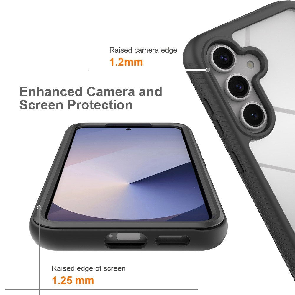 Samsung Galaxy A37 EIDERWOOD 360° Beskyttelsescover m. Skærmbeskyttelse - Gennemsigtig / Sort