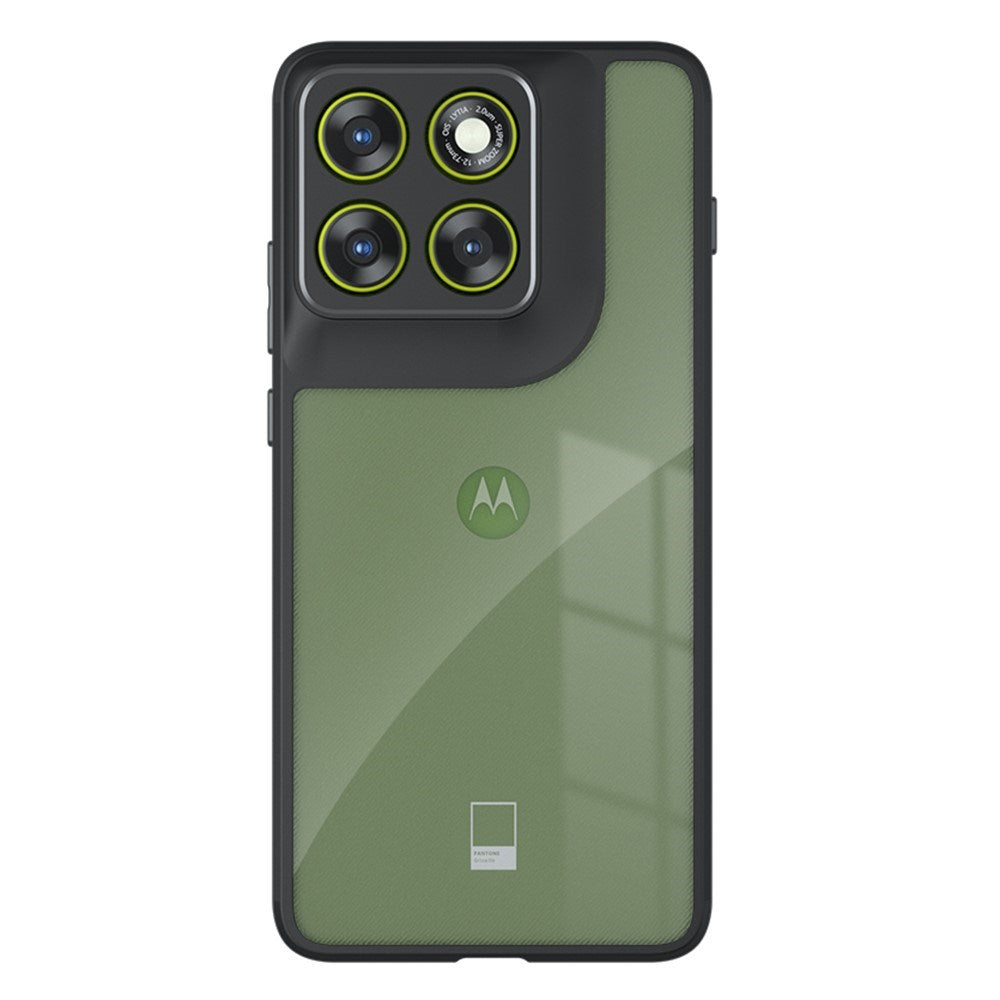 Motorola Edge 70 Max EIDERWOOD Stødabsorberende Hybrid Cover - Gennemsigtig / Sort