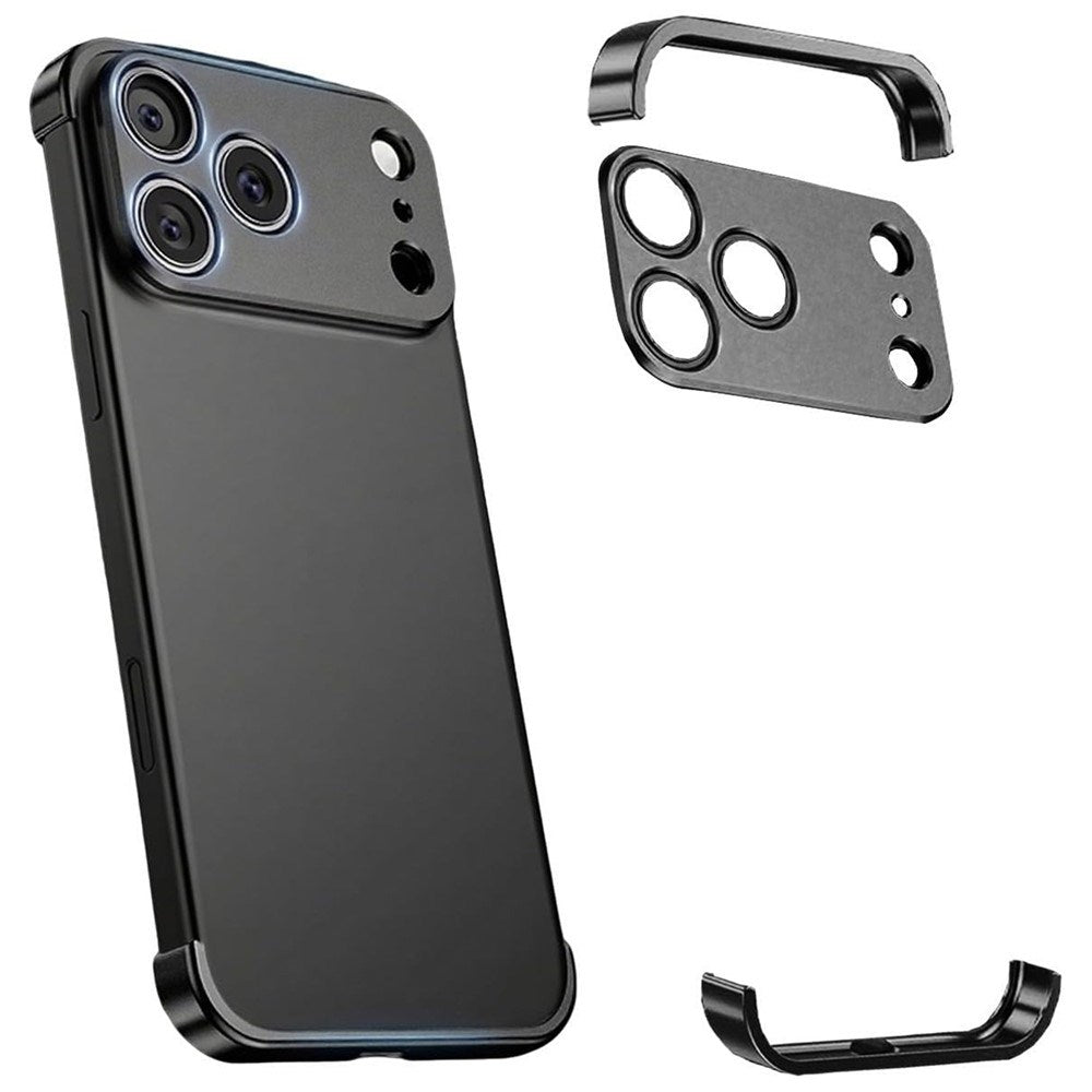 iPhone 17 Pro Max Todelt Bumper Cover m. Kamerabeskytter - Sort