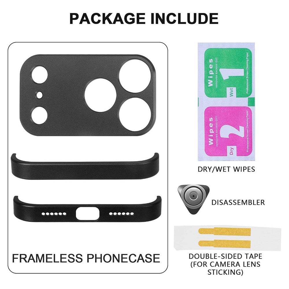 iPhone 17 Pro Max Todelt Bumper Cover m. Kamerabeskytter - Sort
