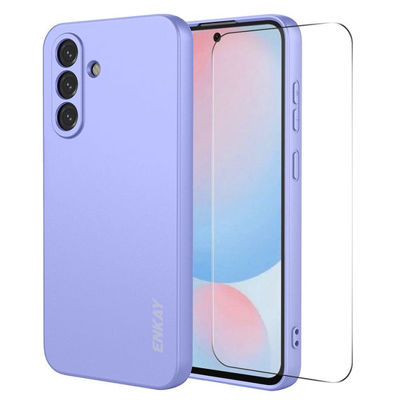 Samsung Galaxy A57 ENKAY Silikone Cover inkl. Skærmbeskyttelse - Lilla
