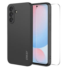 Samsung Galaxy A57 ENKAY Silikone Cover inkl. Skærmbeskyttelse - Sort