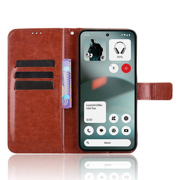 EIDERWOOD Nothing Phone (3a) Lite Kunstlæder Flip Cover m. Strop - Brun