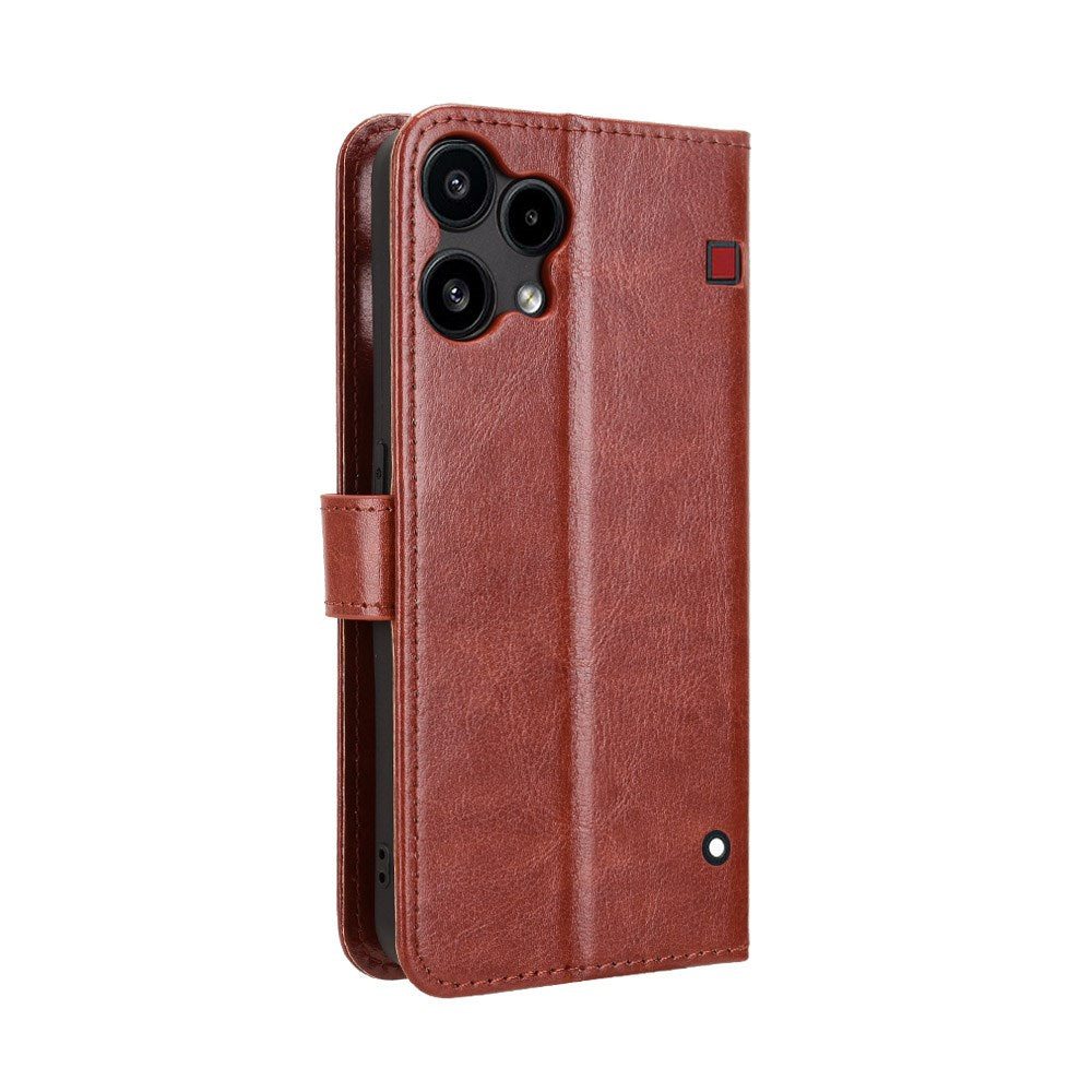 EIDERWOOD Nothing Phone (3a) Lite Kunstlæder Flip Cover m. Strop - Brun