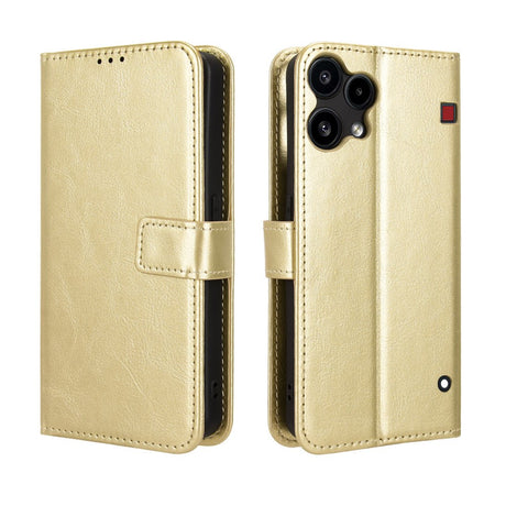EIDERWOOD Nothing Phone (3a) Lite Kunstlæder Flip Cover m. Strop - Guld