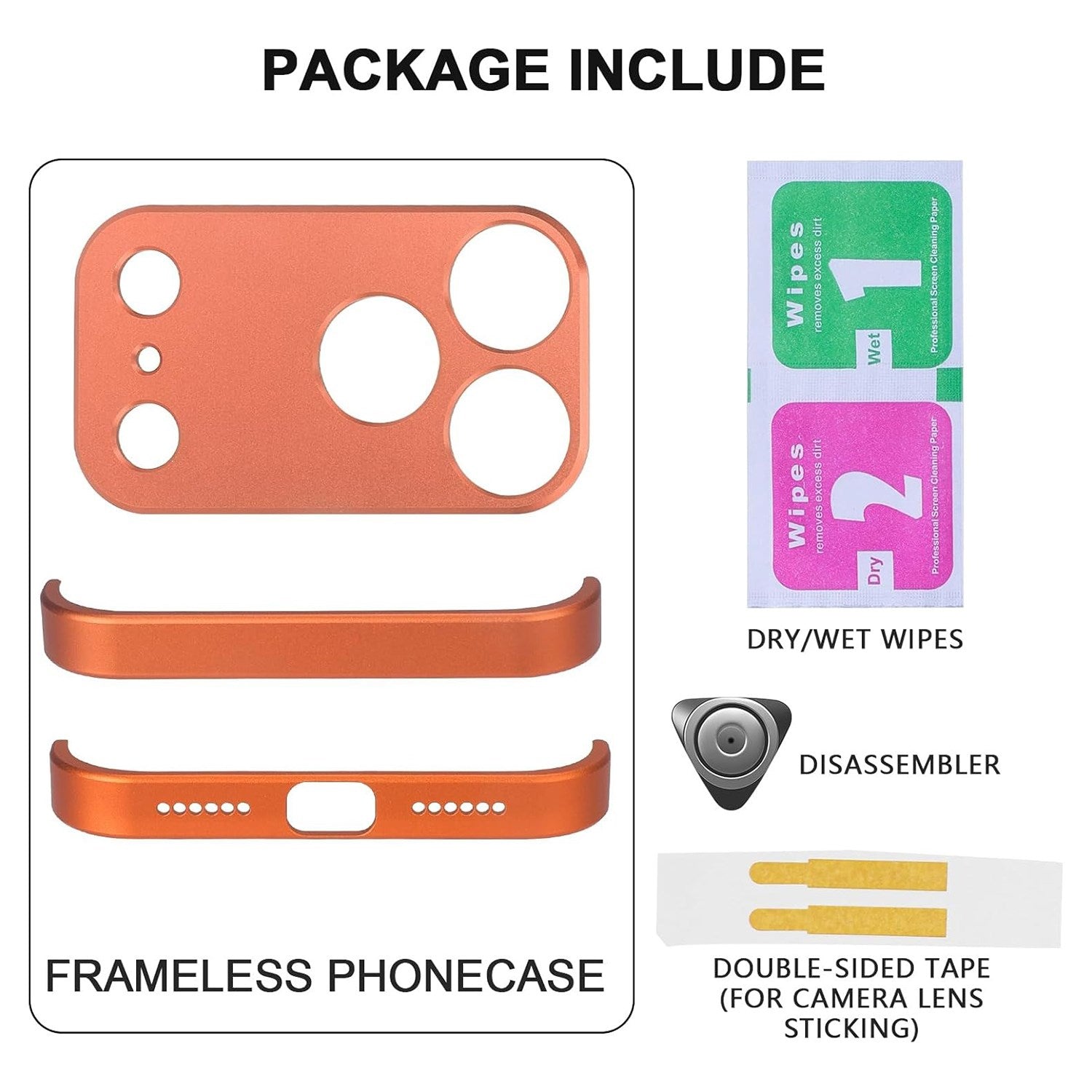 iPhone 17 Pro Todelt Bumper Cover m. Kamerabeskytter - Orange