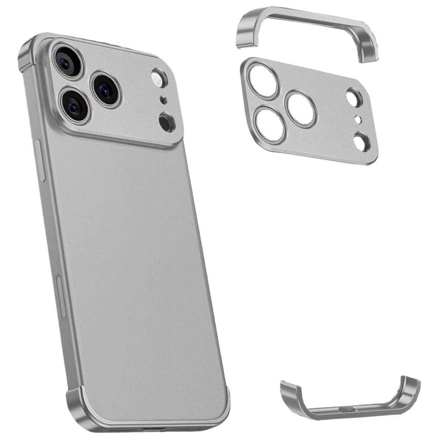 iPhone 17 Pro Todelt Bumper Cover m. Kamerabeskytter - Grå