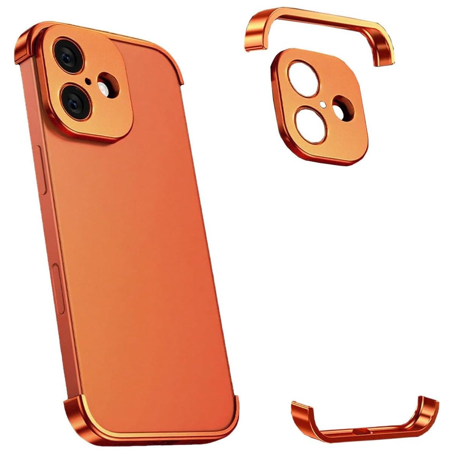 iPhone 17 Todelt Bumper Cover m. Kamerabeskytter - Orange