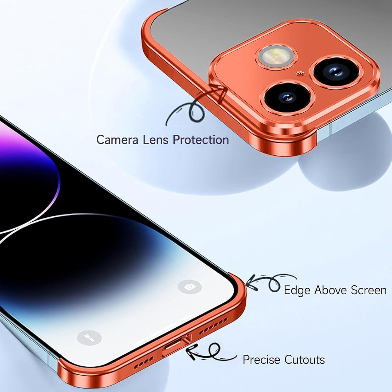 iPhone 17 Todelt Bumper Cover m. Kamerabeskytter - Orange