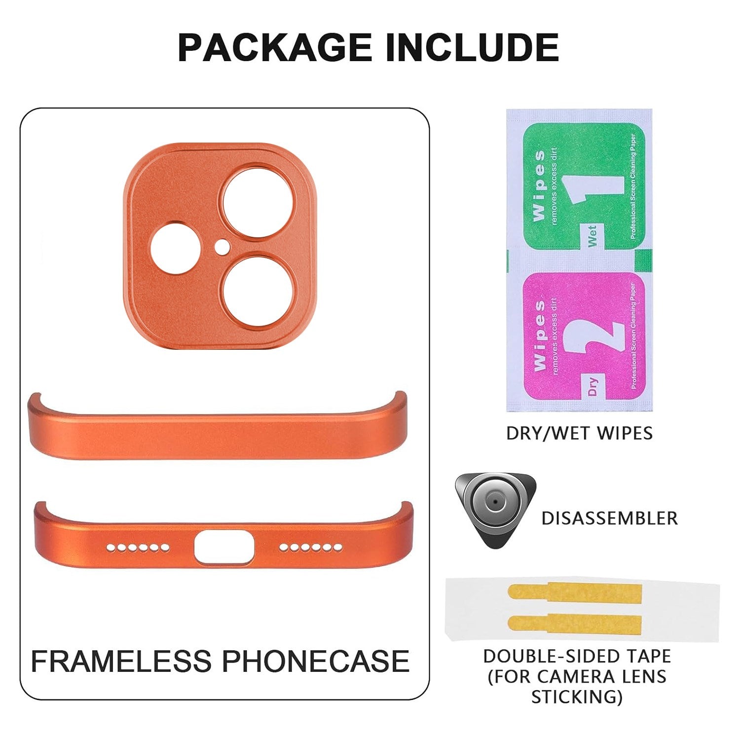 iPhone 17 Todelt Bumper Cover m. Kamerabeskytter - Orange