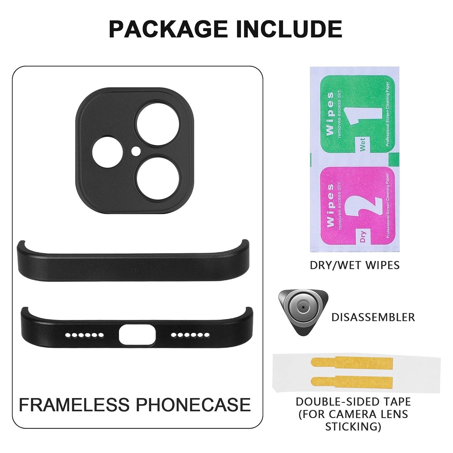 iPhone 17 Todelt Bumper Cover m. Kamerabeskytter - Sort