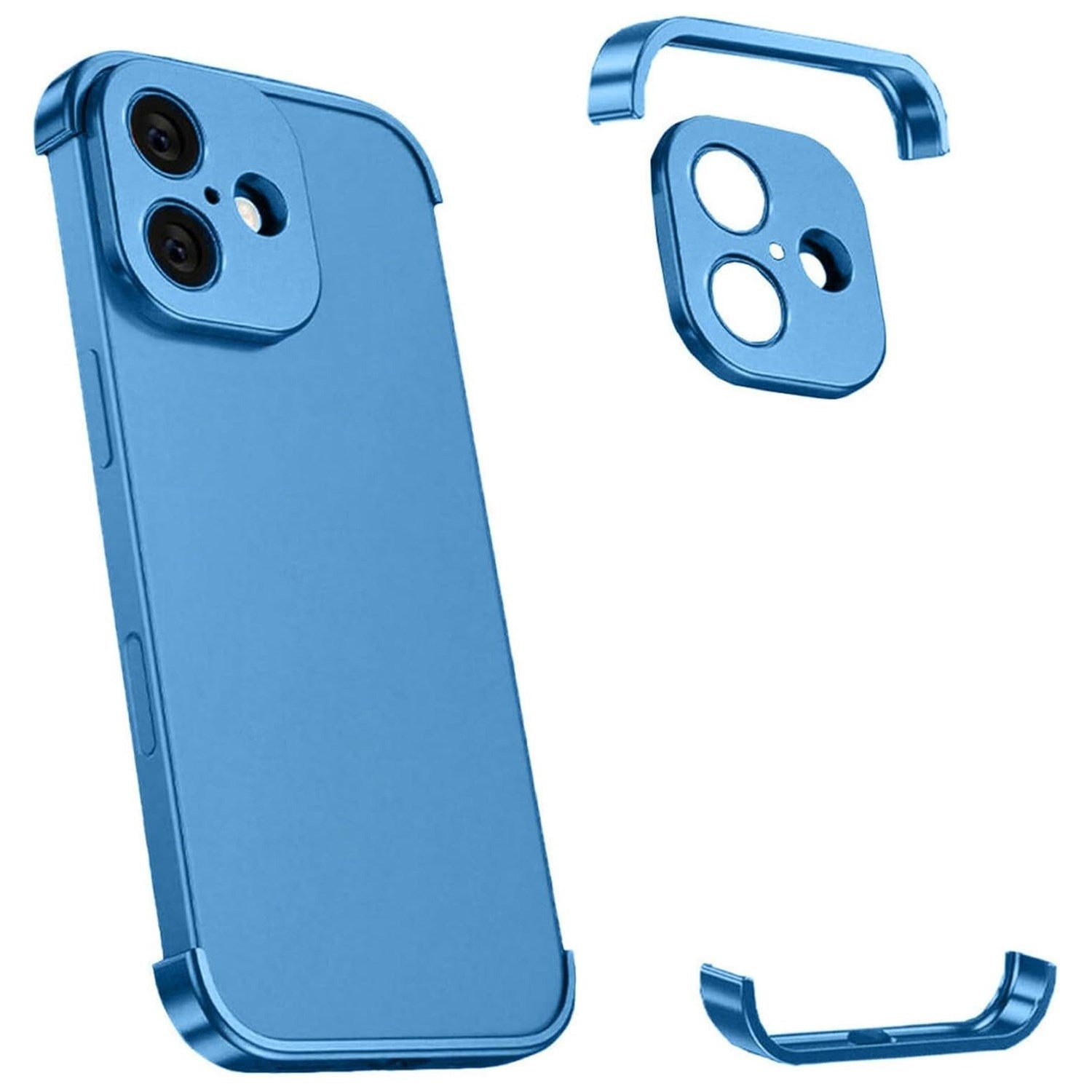 iPhone 17 Todelt Bumper Cover m. Kamerabeskytter - Blå