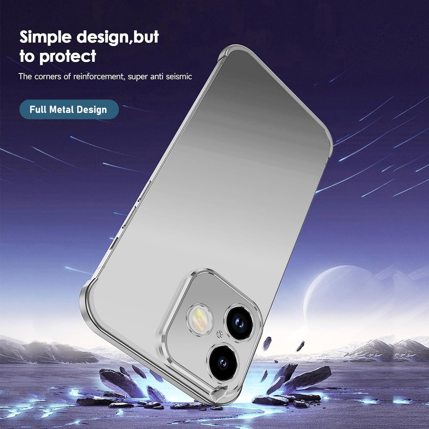 iPhone 17 Todelt Bumper Cover m. Kamerabeskytter - Grå