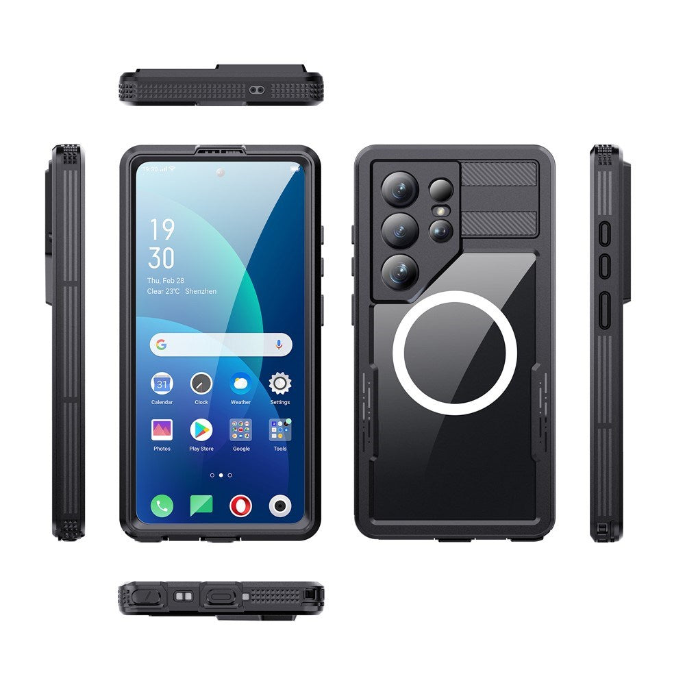 Samsung Galaxy S26 Ultra Redpebber Vandtæt Hybrid Plast Cover - MagSafe Kompatibel - Sort