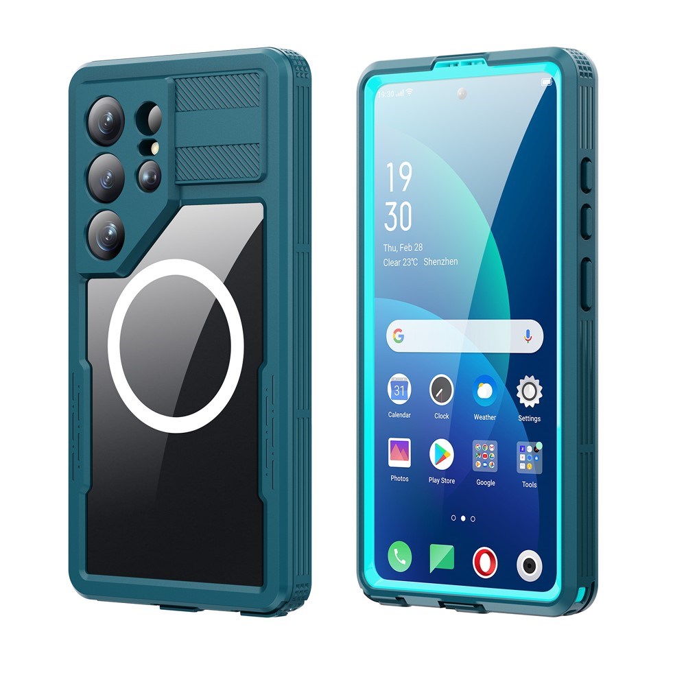 Samsung Galaxy S26 Ultra Redpebber Vandtæt Hybrid Plast Cover - MagSafe Kompatibel - Blå