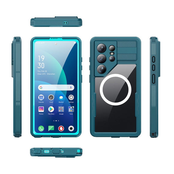 Samsung Galaxy S26 Ultra Redpebber Vandtæt Hybrid Plast Cover - MagSafe Kompatibel - Blå
