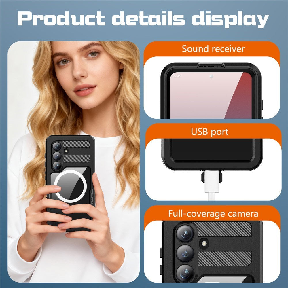 Samsung Galaxy S26 Redpebber Vandtæt Hybrid Plast Cover - MagSafe Kompatibel - Sort