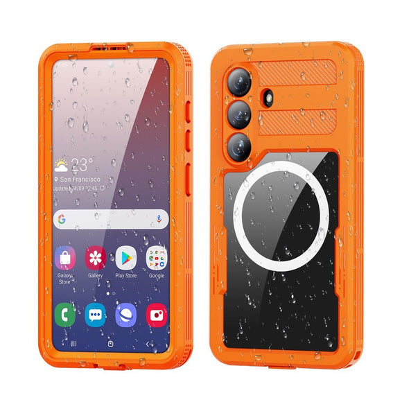 Samsung Galaxy S26 Redpebber Vandtæt Hybrid Plast Cover - MagSafe Kompatibel - Orange