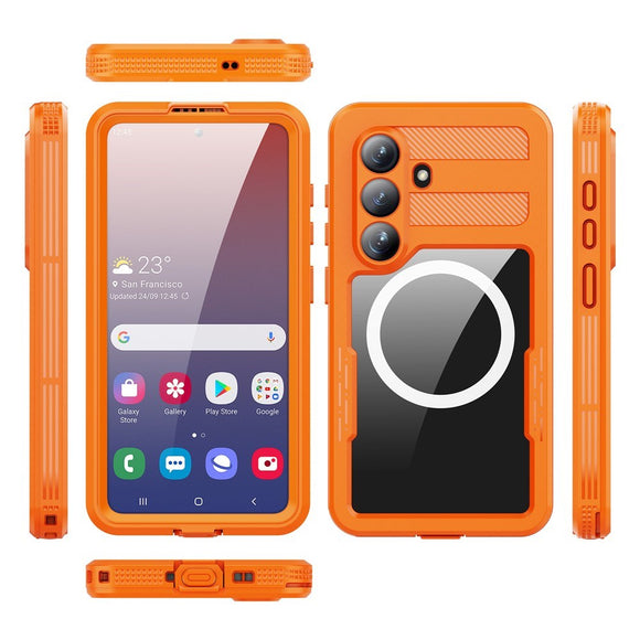 Samsung Galaxy S26 Redpebber Vandtæt Hybrid Plast Cover - MagSafe Kompatibel - Orange