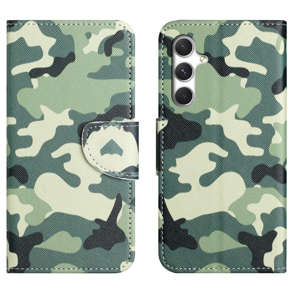 Samsung Galaxy S26 EIDERWOOD Kunstlæder Flip Cover m. Mønster - Camouflage