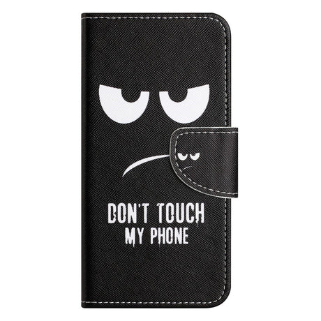 Samsung Galaxy S26 EIDERWOOD Kunstlæder Flip Cover m. Mønster - Don't Touch My Phone