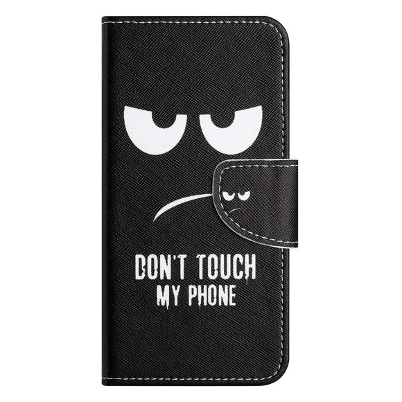 Samsung Galaxy S26 EIDERWOOD Kunstlæder Flip Cover m. Mønster - Don't Touch My Phone