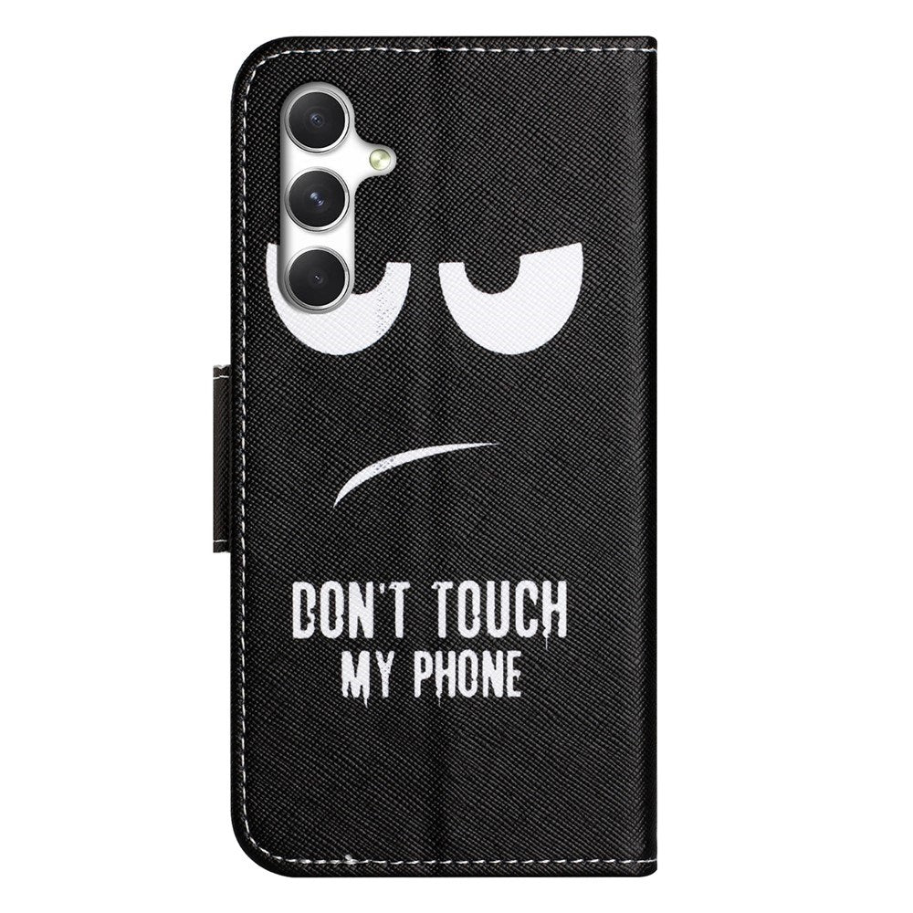 Samsung Galaxy S26 EIDERWOOD Kunstlæder Flip Cover m. Mønster - Don't Touch My Phone