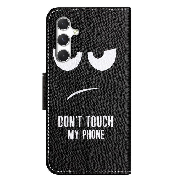 Samsung Galaxy S26 EIDERWOOD Kunstlæder Flip Cover m. Mønster - Don't Touch My Phone