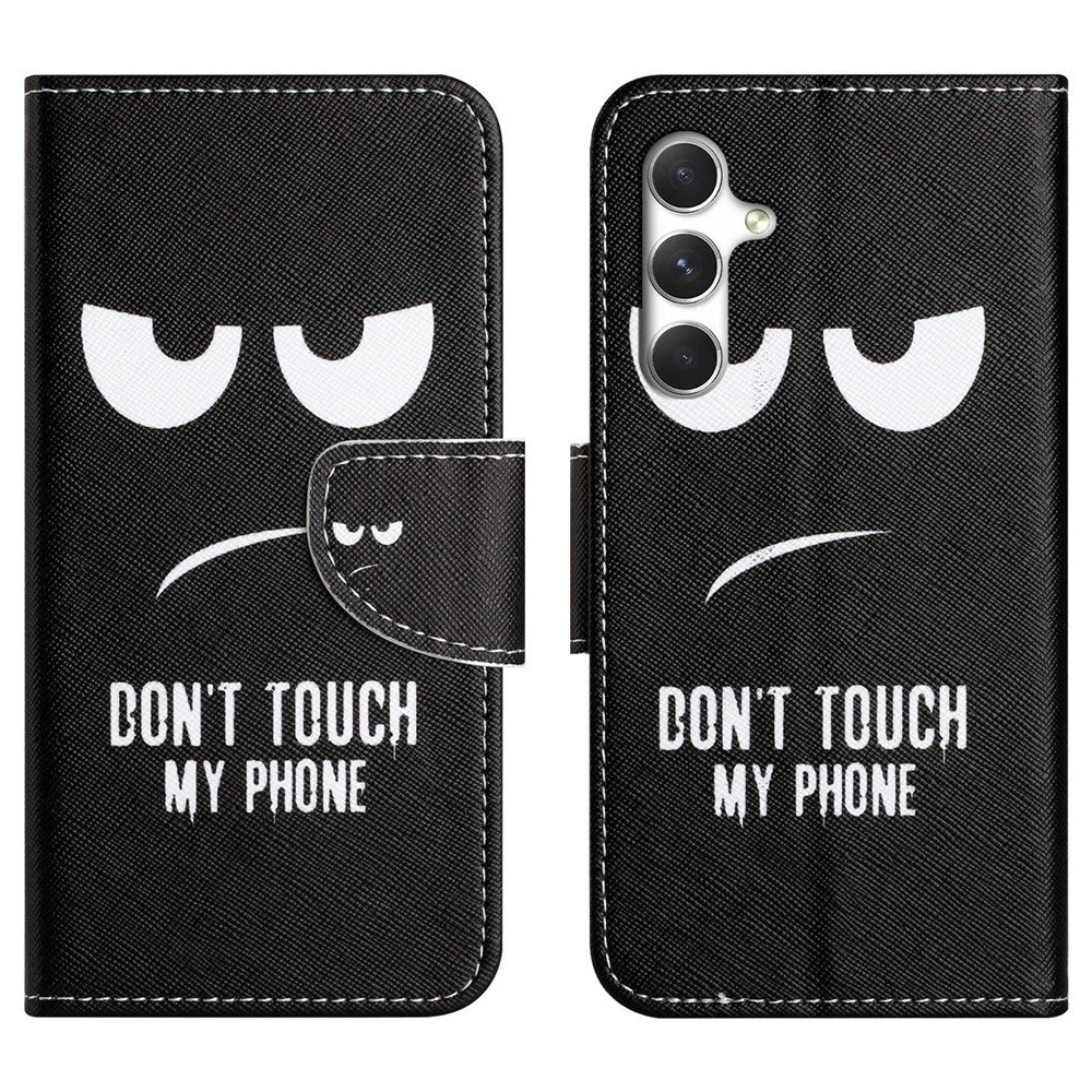 Samsung Galaxy S26+ (Plus) EIDERWOOD Kunstlæder Flip Cover m. Mønster - Don't Touch My Phone