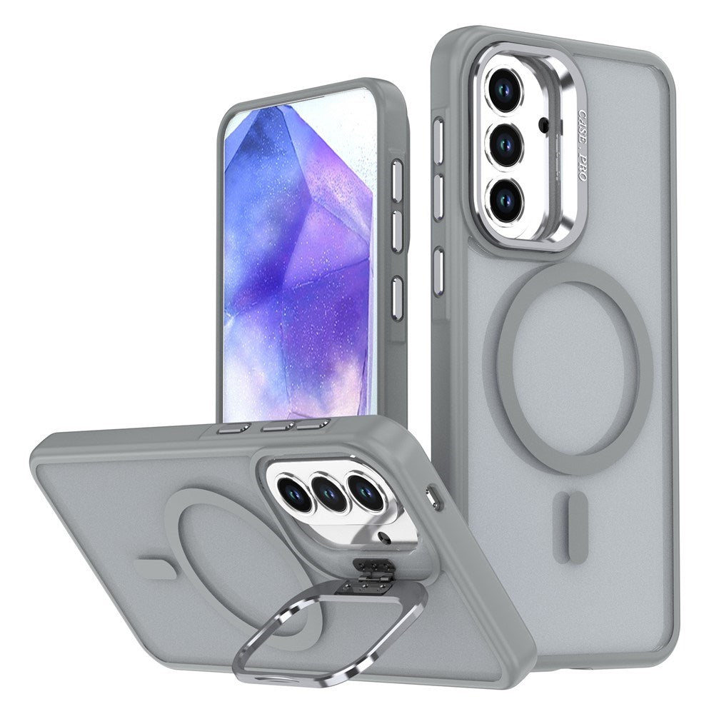 Samsung Galaxy A37 EIDERWOOD Hybrid Cover m. Kickstand - MagSafe Kompatibel - Grå
