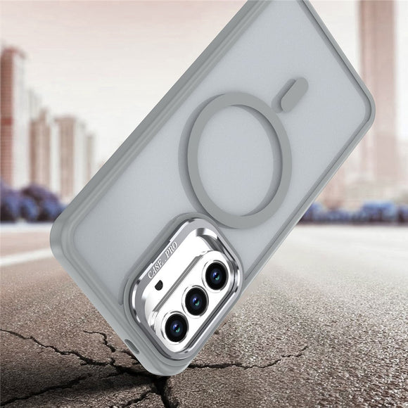 Samsung Galaxy A37 EIDERWOOD Hybrid Cover m. Kickstand - MagSafe Kompatibel - Grå