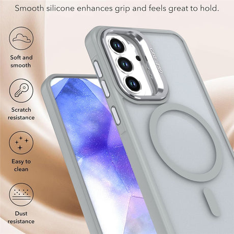 Samsung Galaxy A37 EIDERWOOD Hybrid Cover m. Kickstand - MagSafe Kompatibel - Grå
