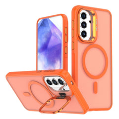 Samsung Galaxy A57 EIDERWOOD Hybrid Cover m. Kickstand - MagSafe Kompatibel - Orange