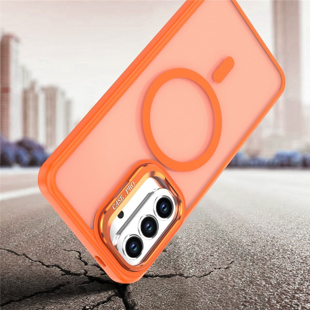 Samsung Galaxy A57 EIDERWOOD Hybrid Cover m. Kickstand - MagSafe Kompatibel - Orange