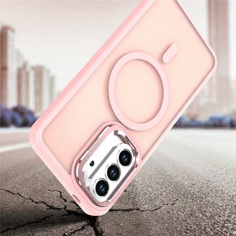 Samsung Galaxy A57 EIDERWOOD Hybrid Cover m. Kickstand - MagSafe Kompatibel - Lyserød