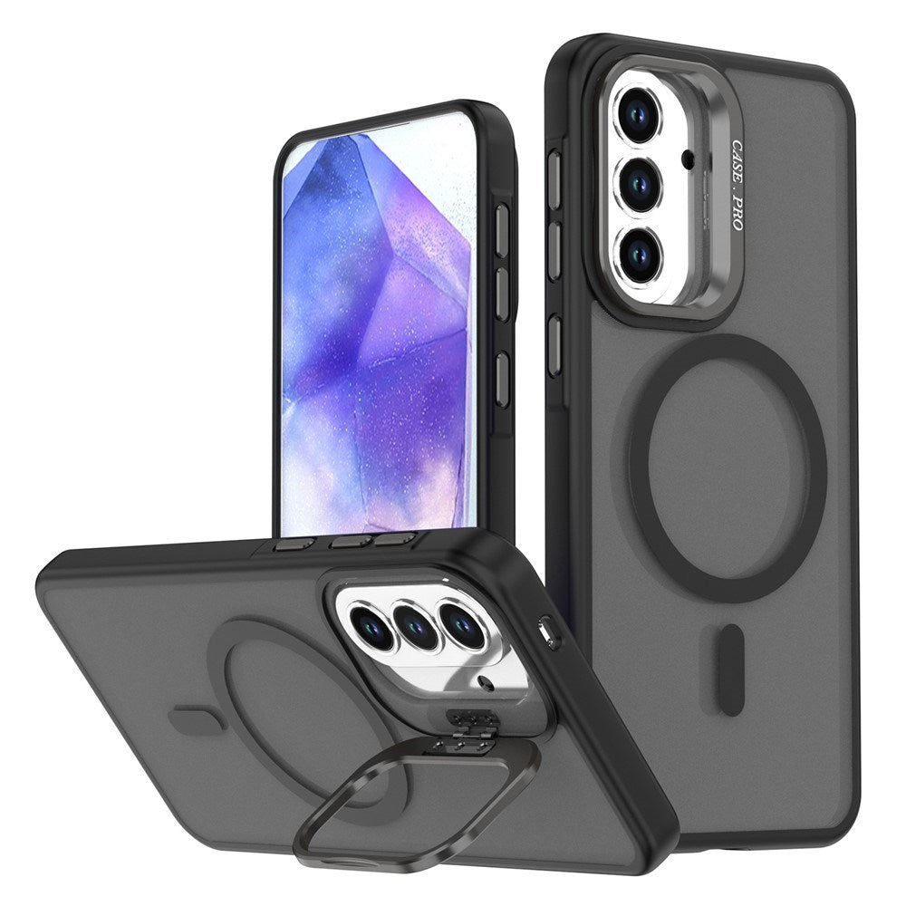 Samsung Galaxy A57 EIDERWOOD Hybrid Cover m. Kickstand - MagSafe Kompatibel - Sort