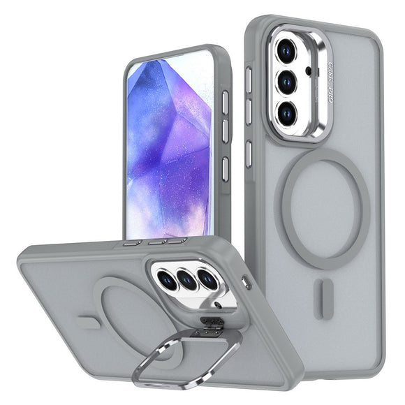 Samsung Galaxy A57 EIDERWOOD Hybrid Cover m. Kickstand - MagSafe Kompatibel - Grå