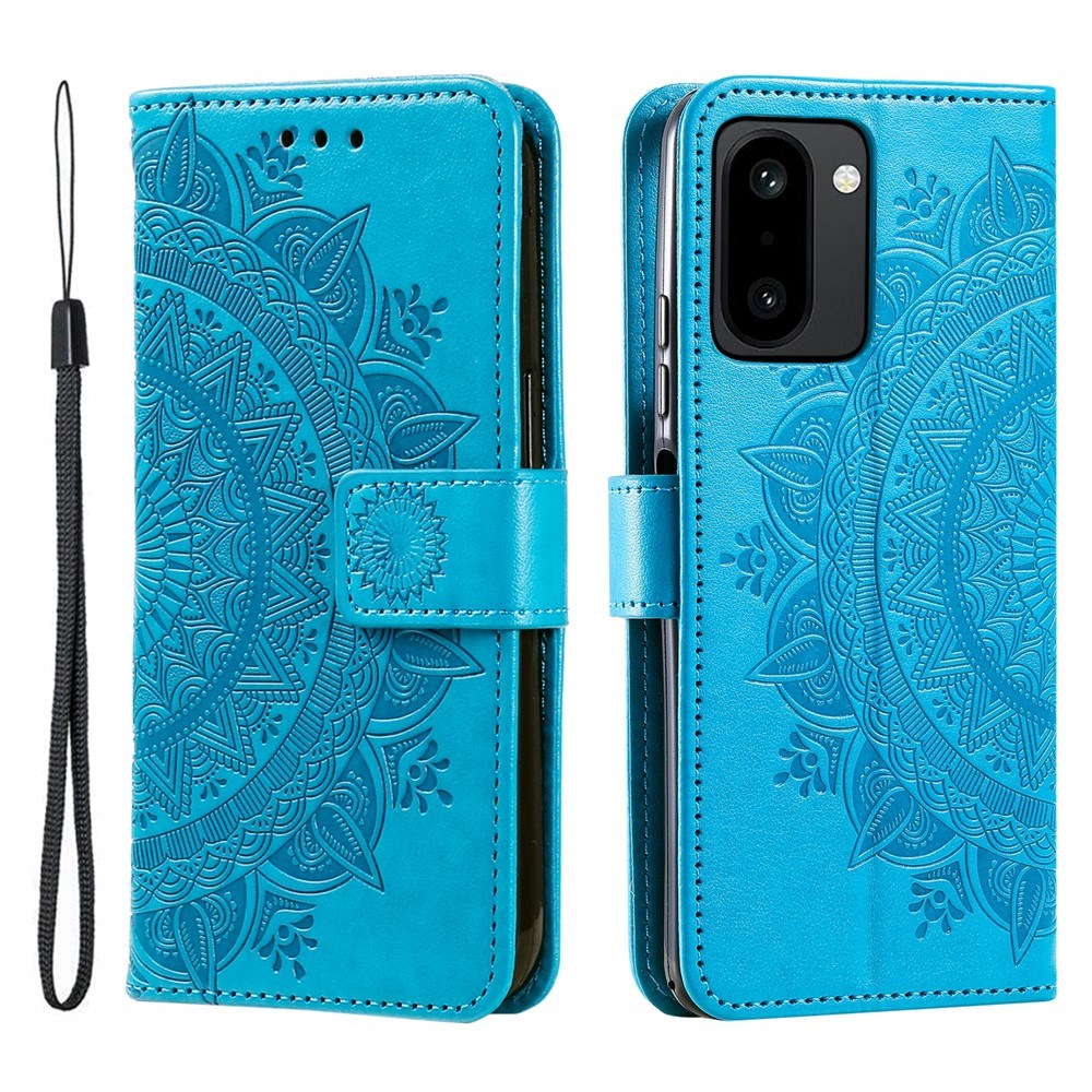OnePlus 15R EIDERWOOD Kunstlæder Flip Cover m. Mønster - Blå