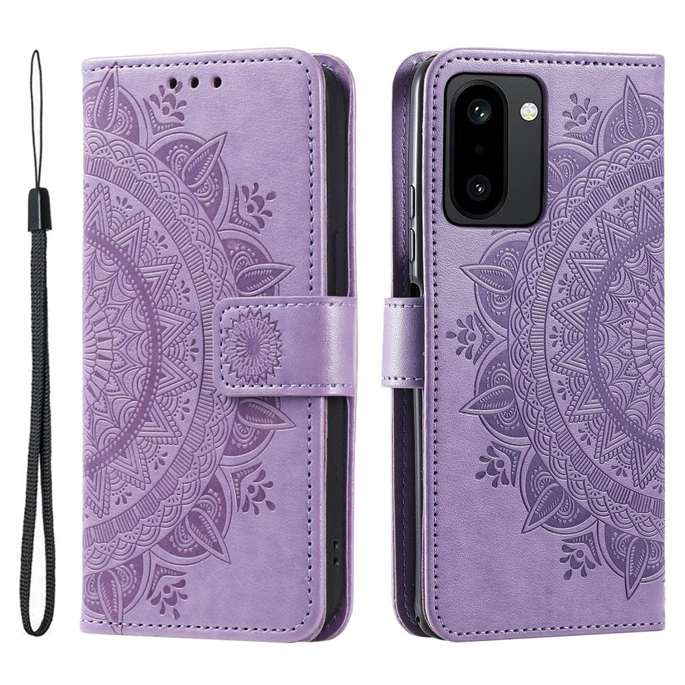 OnePlus 15R EIDERWOOD Kunstlæder Flip Cover m. Mønster - Lilla