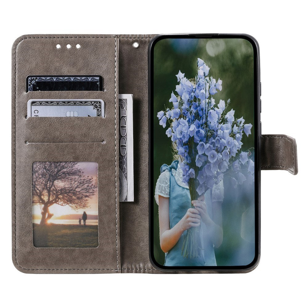 OnePlus 15R EIDERWOOD Kunstlæder Flip Cover m. Mønster - Grå