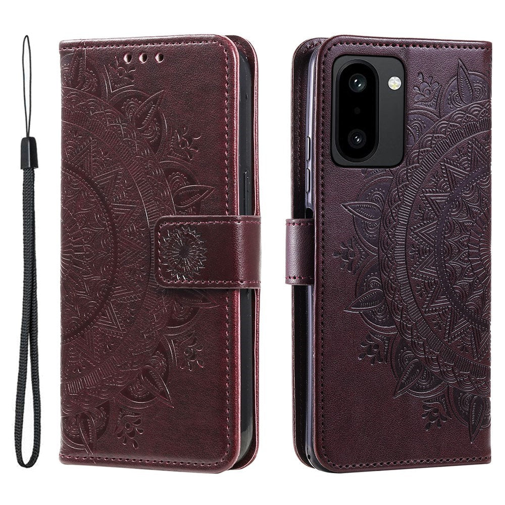 OnePlus 15R EIDERWOOD Kunstlæder Flip Cover m. Mønster - Brun