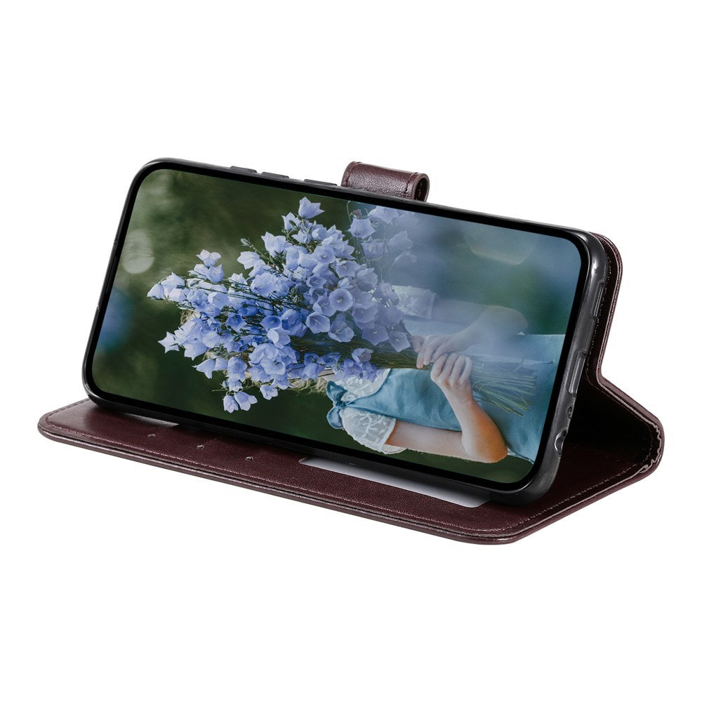 OnePlus 15R EIDERWOOD Kunstlæder Flip Cover m. Mønster - Brun