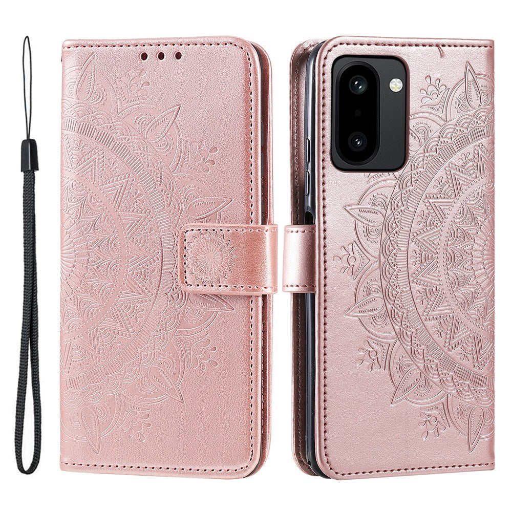 OnePlus 15R EIDERWOOD Kunstlæder Flip Cover m. Mønster - Lyserød