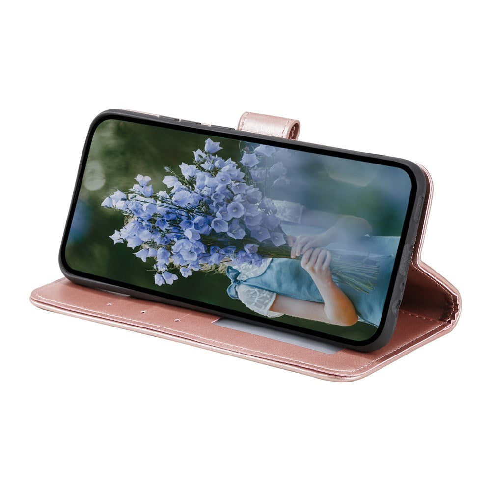 OnePlus 15R EIDERWOOD Kunstlæder Flip Cover m. Mønster - Lyserød
