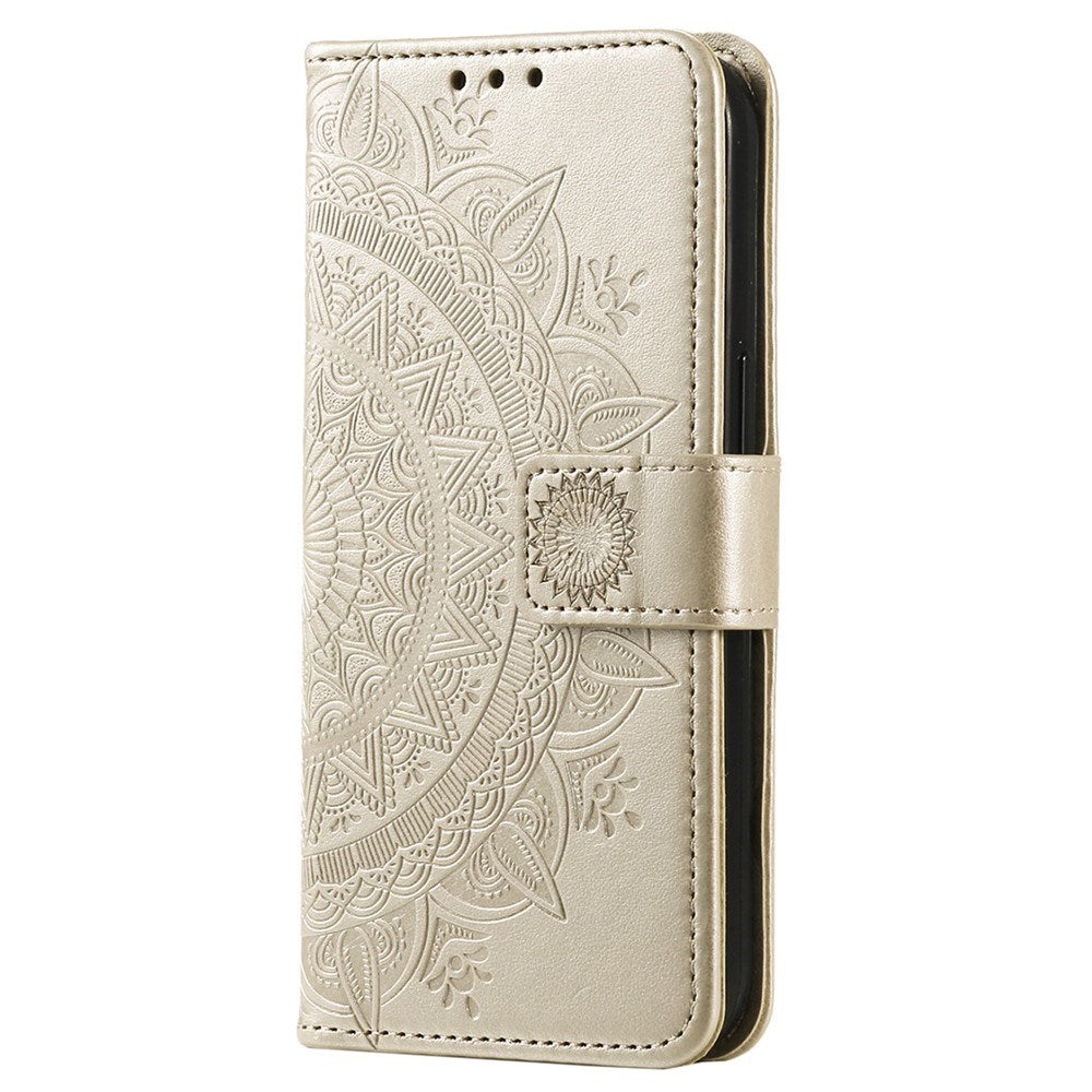 OnePlus 15R EIDERWOOD Kunstlæder Flip Cover m. Mønster - Guld