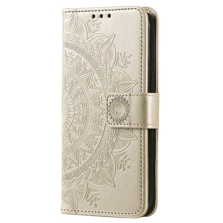 OnePlus 15R EIDERWOOD Kunstlæder Flip Cover m. Mønster - Guld